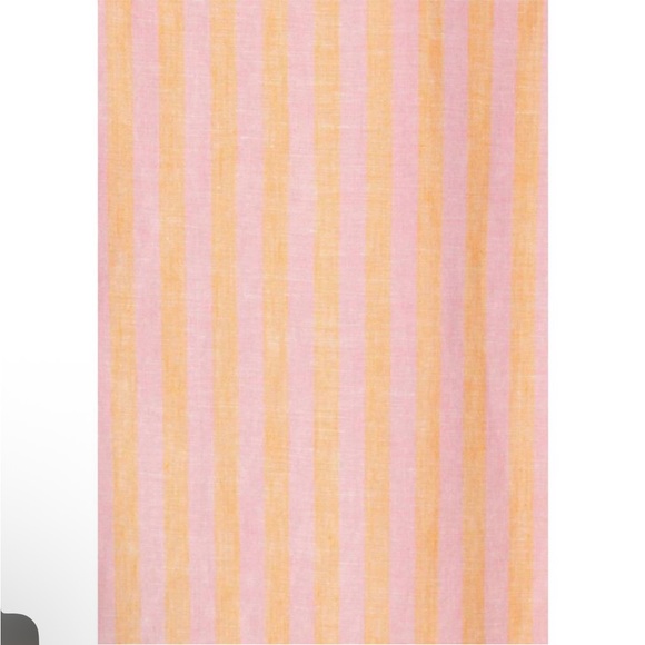 Birds of Paradise Trovata Brigette Creamsicle Stripe Pink Crop Bra Ruffle Top L - Picture 8 of 8